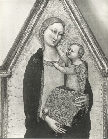 Brogi — Maestro della predella dell'Ashmolean Museum - sec. XIV - Madonna con Bambino — particolare